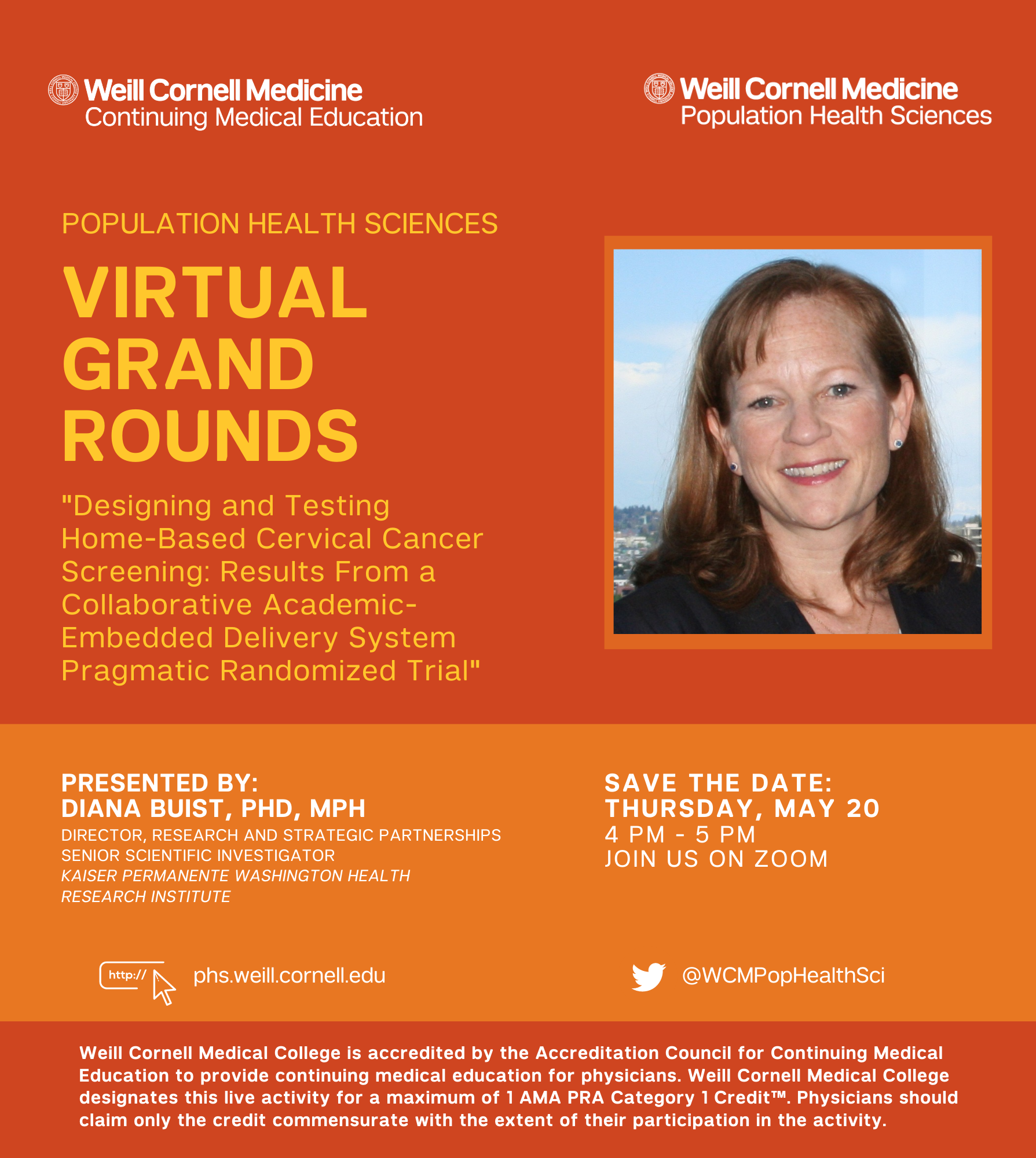 Diana Buist Grand Rounds Flyer