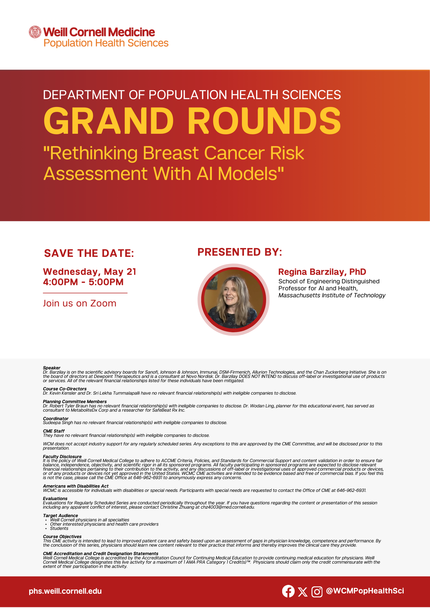 Flyer for Grand Rounds