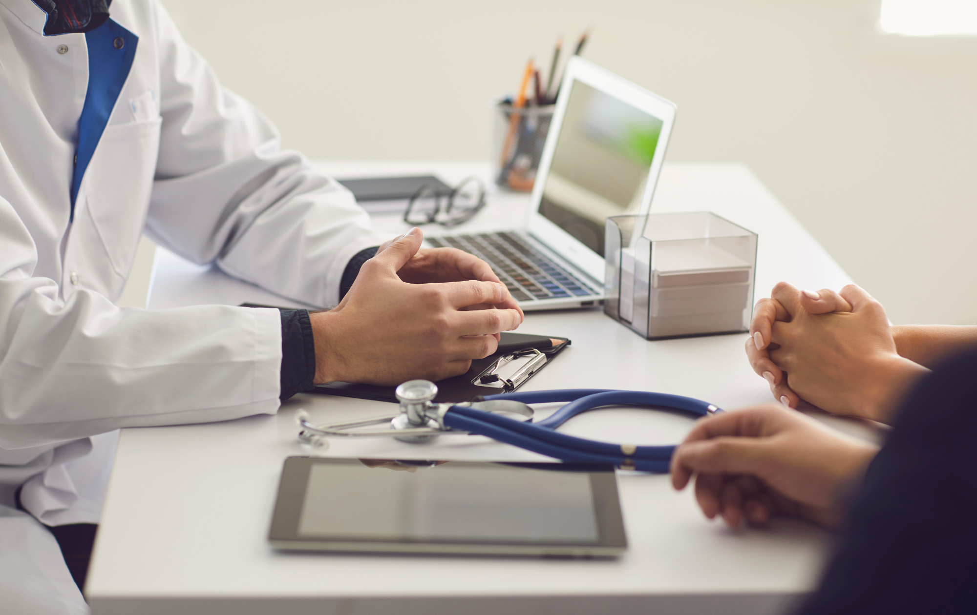 Photo of doctor with patient