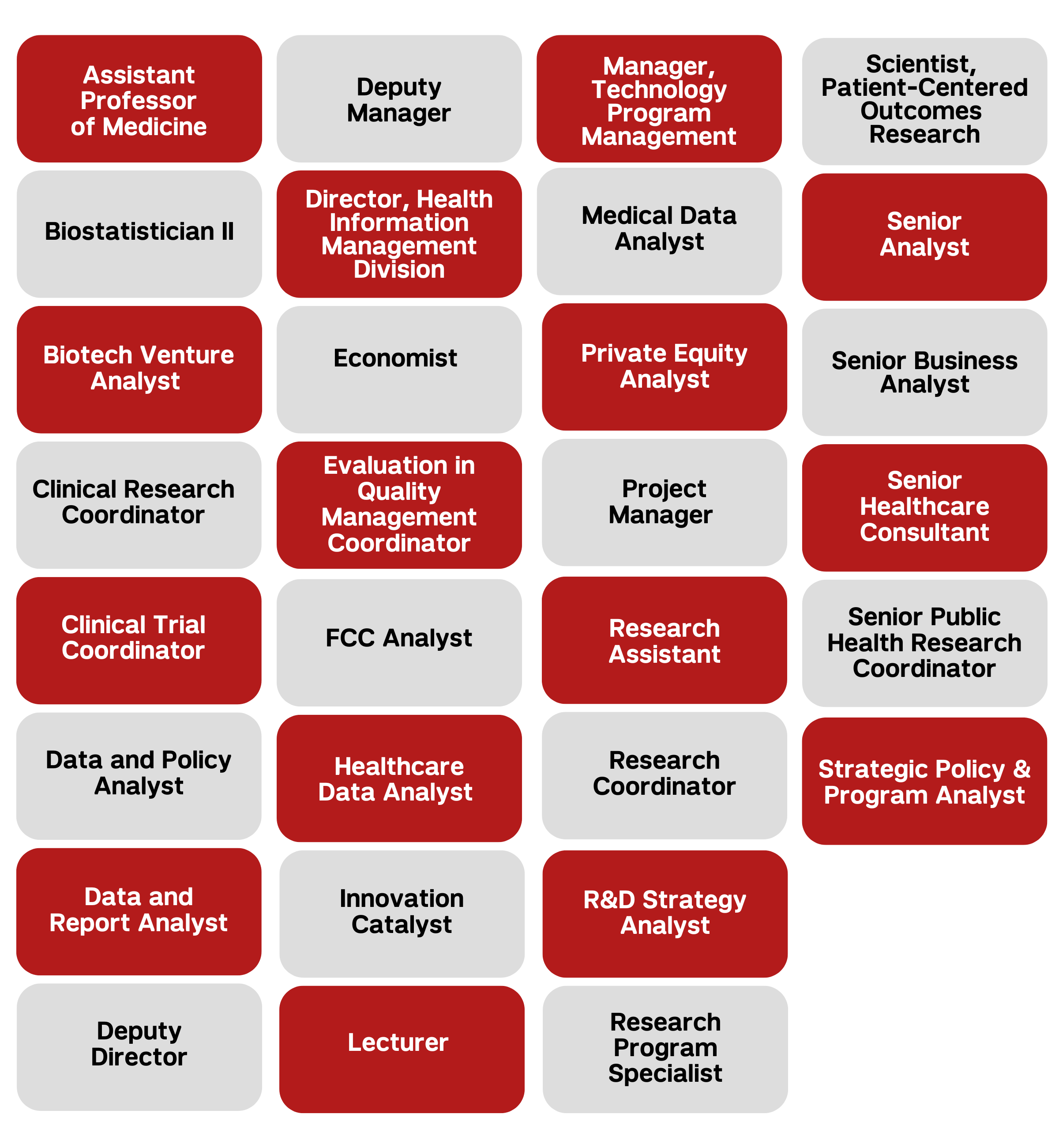 Job titles graphic