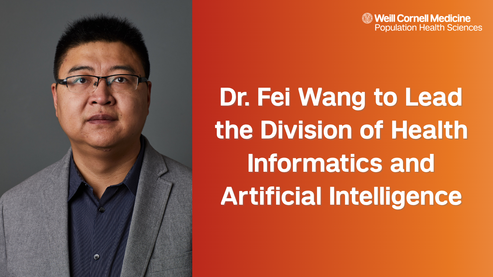 Photo of Dr. Fei Wang (left) Photo of Dr. Fei Wang