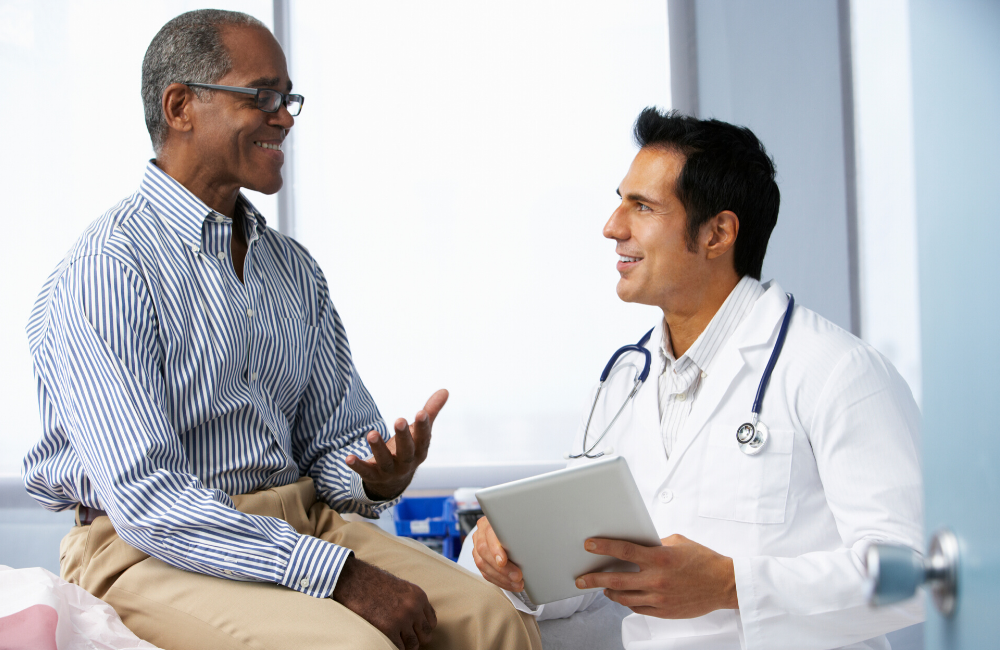 Photo of doctor speaking with patient 