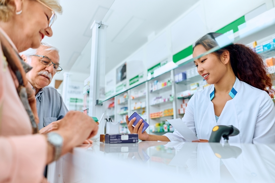 Photo of patients at pharmacy