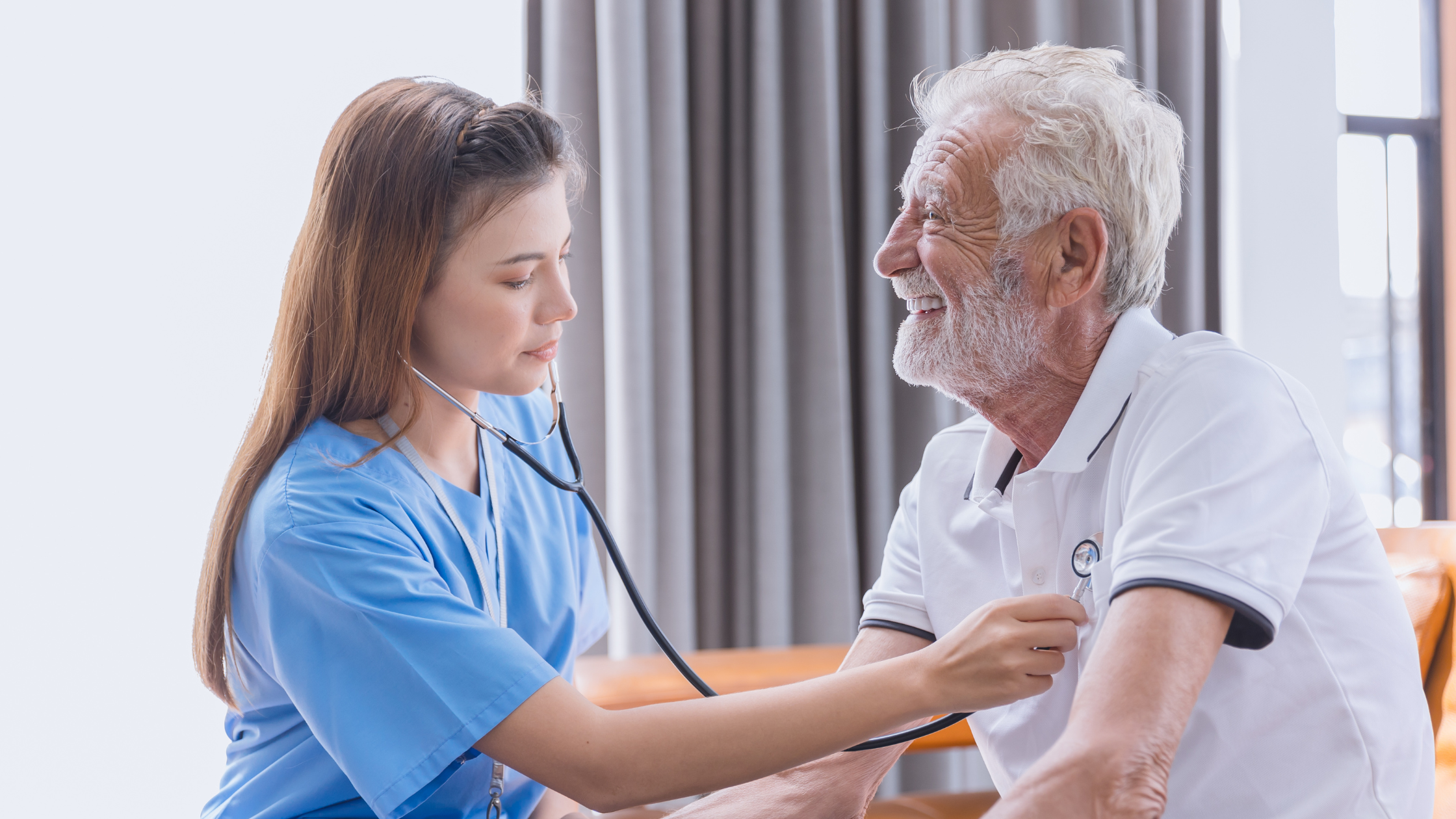 Photo of nurse with elderly patient