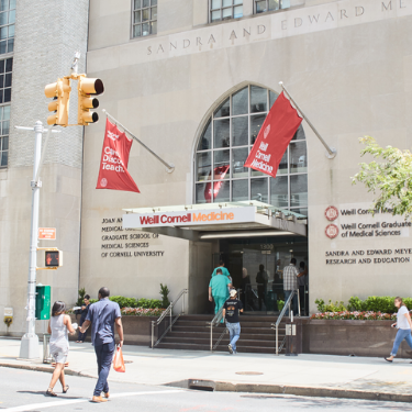 Photo of Weill Cornell Medicine entrance on York Avenue
