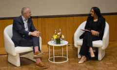 Photo of Dr. Harrington with Dr. Kaushal