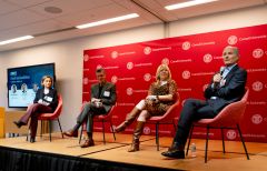 Photo of Bunny Ellerin, Dr. David Katz, Dr. Regina Druz, and David Gruppo